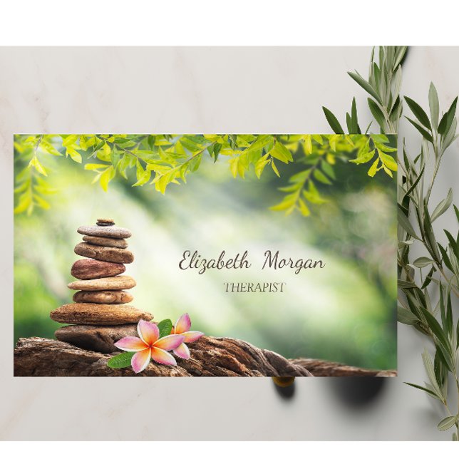Psychologe Therapeutin Zen Stones, Landschaft Visitenkarte (Von Creator hochgeladen)