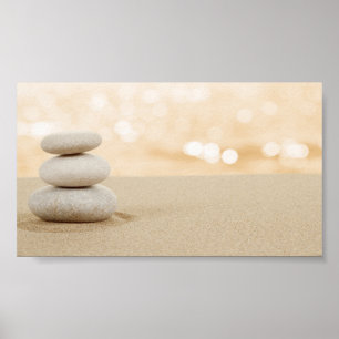 Psychologe Therapeutin Zen Stones Sand Poster