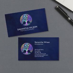 Psychologe Therapie Berater Psychiater Gehirn Visitenkarte