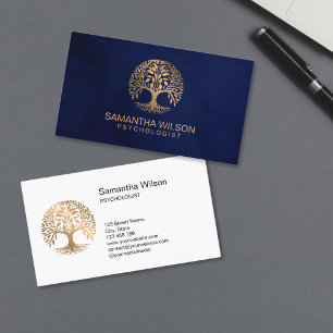 Psychologe Therapie Berater Psychiater Gehirn Visitenkarte