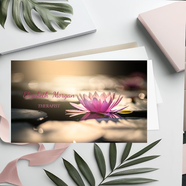 Psychologe Therapist Zen, Lotus Lake Visitenkarte (Von Creator hochgeladen)