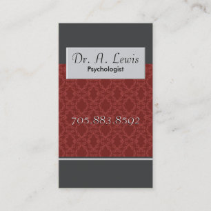 Psychologe und medizinische Visitenkarte -