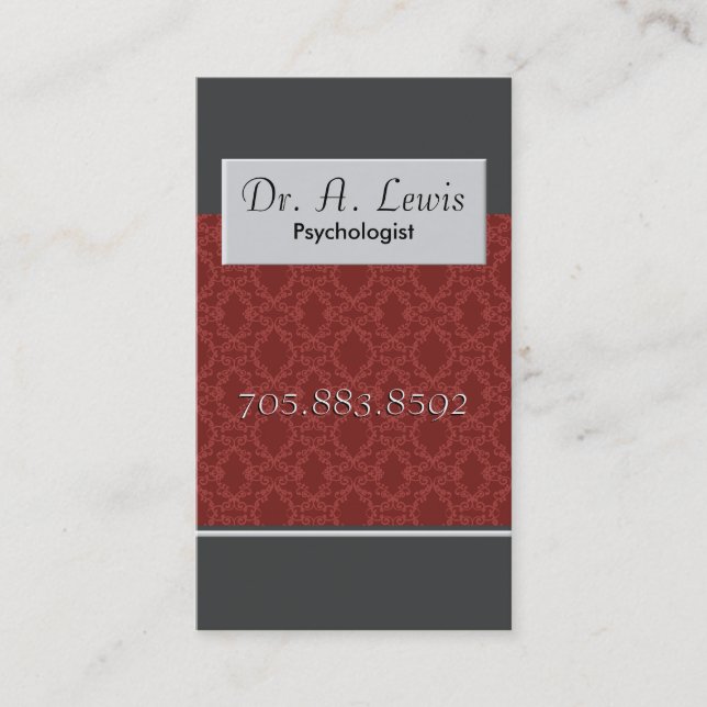 Psychologe und medizinische Visitenkarte - (Vorderseite)