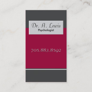 Psychologe und medizinische Visitenkarte -