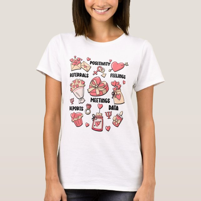 Psychologe Valentine Mental Health der Retro Schoo T-Shirt (Vorderseite)