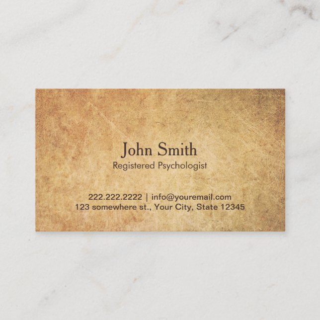 Psychologe-Vintage Verabredung Terminkarte (Vorderseite)