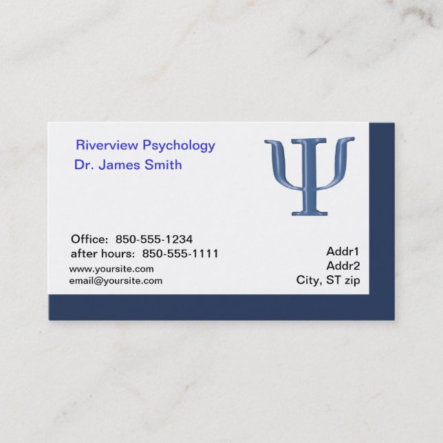 Psychologe-Visitenkarte Visitenkarte (Vorderseite)