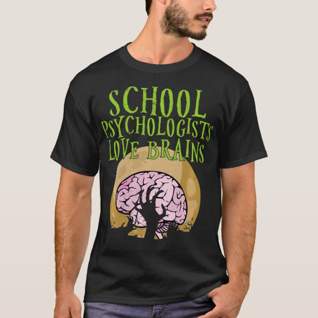 Psychologen Liebe Hirn Halloween Lehrer T-Shirt (Vorderseite)