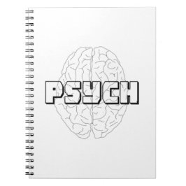 Psychologie-Gehirn-Notizbuch Notizblock