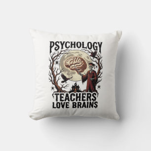 Psychologie-Lehrer Halloween Gehirn Liebhaber Goth Kissen