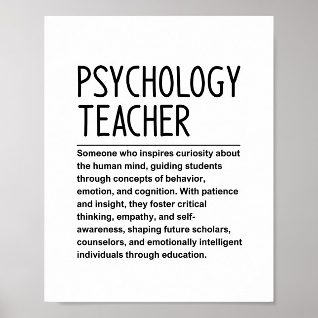 Psychologie-Lehrer Poster (Vorne)