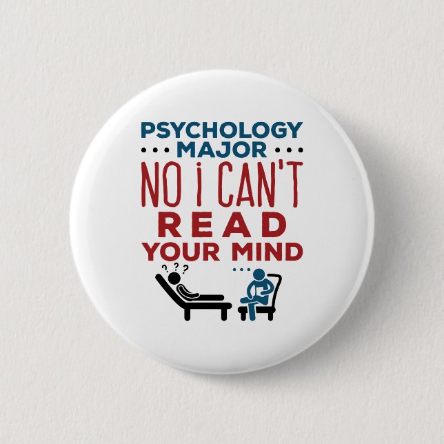 Psychologie Major Nein, ich kann deinen Geist nich Button (Vorderseite)
