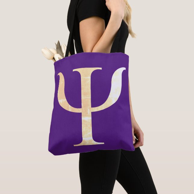 Psychologie-Symbol Lila Tote-Tasche Tasche (Von Nahem)