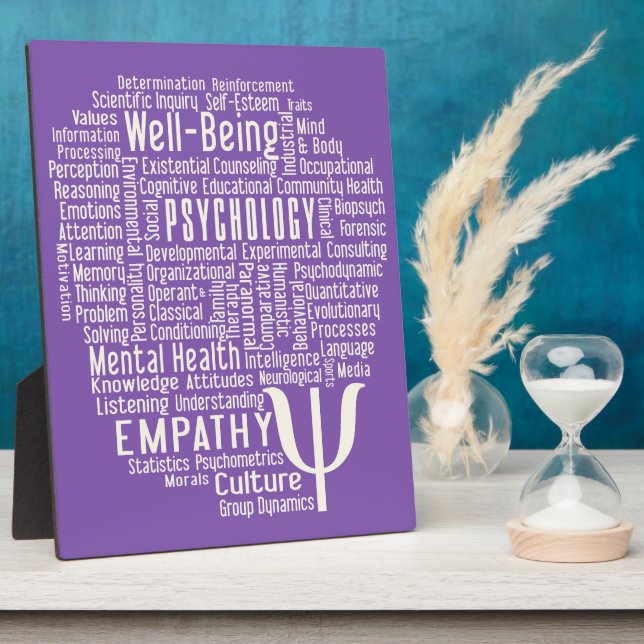 PSYCHOLOGIE Word-Cloud-Farbtafel Fotoplatte (Seite)