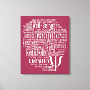 PSYCHOLOGIE Word Cloud impression de toile couleur