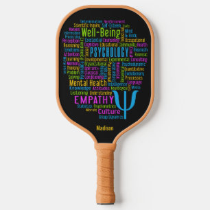 PSYCHOLOGIE Word Cloud individuelle Name Pickleball Schläger