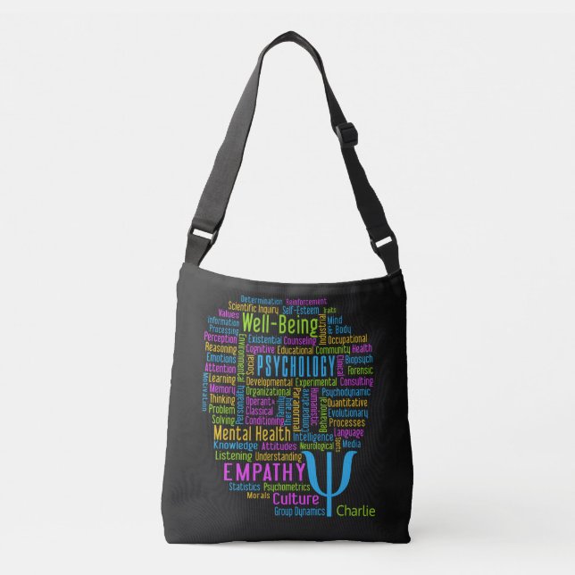 PSYCHOLOGIE Word Cloud sacs personnalisés nom (Devant)