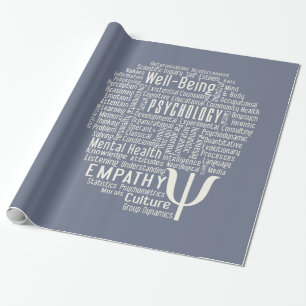 PSYCHOLOGIE Wort-Wolkengewohnheits-Packpapier Geschenkpapier