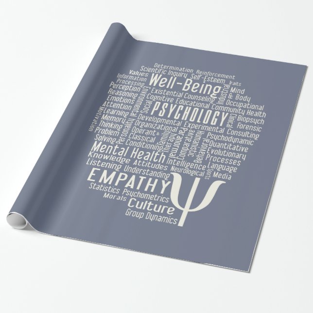 PSYCHOLOGIE Wort-Wolkengewohnheits-Packpapier Geschenkpapier (Ungerollt)