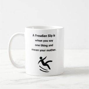 Psychologietheorie-Spaßwitz des freudschen Belege Kaffeetasse