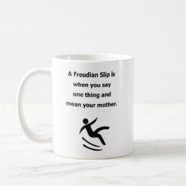 Psychologietheorie-Spaßwitz des freudschen Beleges Kaffeetasse