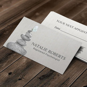 Psychologin Counselor Balance Stones Ernennung Terminkarte