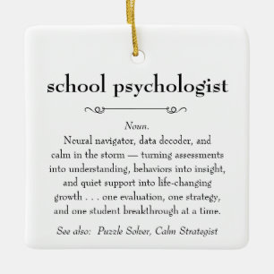 Psychologin der Schule Definition Danke Geschenk Keramikornament