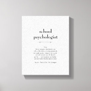 Psychologin der Schule Definition Danke Geschenk Leinwanddruck