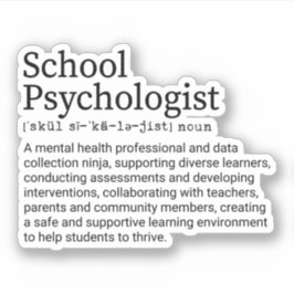 Psychologin der Schule Definition Schule Psycholog Aufkleber