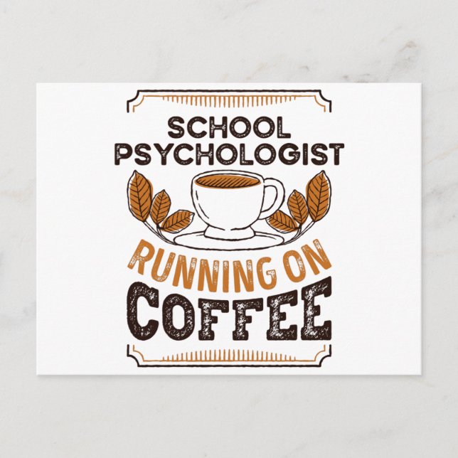 Psychologin der Schule, die auf Coffee Caffeine Gi Postkarte (Vorderseite)