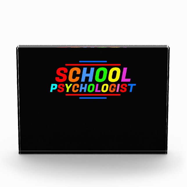 Psychologin der Schule - Geschenk für Psychologie Fotoblock (Vorderseite)