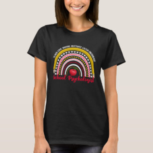 Psychologin der Schule Rainbow Psychology Teacher T-Shirt