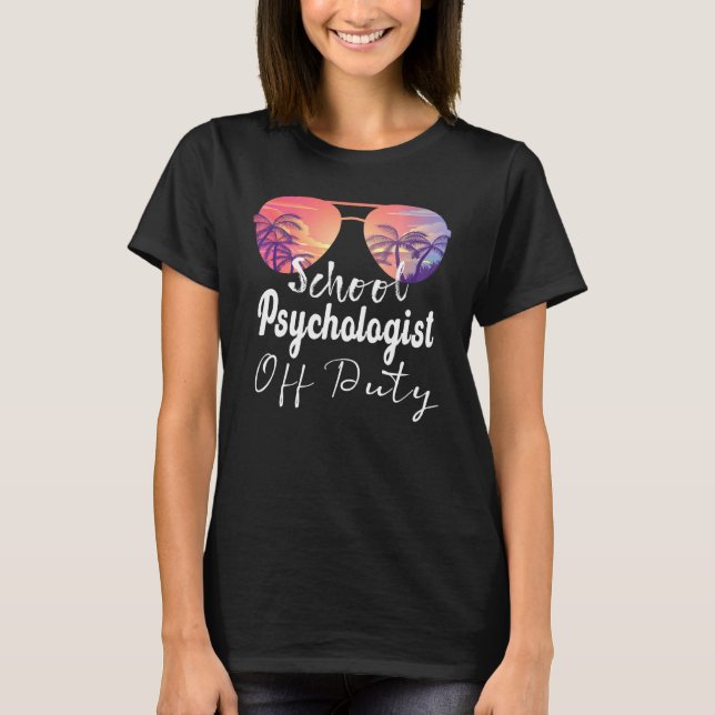 Psychologin der Schule Sonnenbrille Sonnenbrille T-Shirt (Vorderseite)