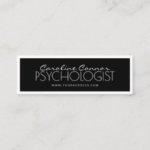 Psychologin Doctor Black & White Bordercard Mini Visitenkarte