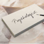 Psychologin Handgeschriebene Typografie Minimalist Visitenkarte<br><div class="desc">Psychologe Handgeschriebene Minimalistische Visitenkarte.</div>