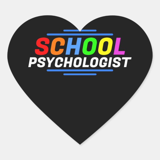 Psychologin Herz-Aufkleber (Vorderseite)