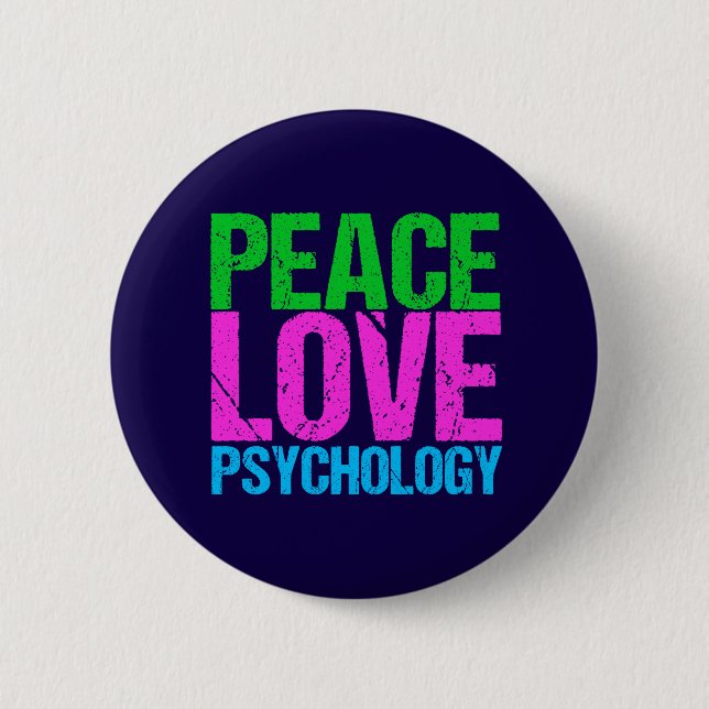 Psychologin Peace Liebe Psychology Button (Vorderseite)