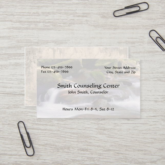 Psychologin Psychologin Psychologie Business Card Visitenkarte (Vorderseite/Rückseite Beispiel)