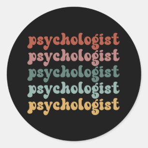 Psychologin Retro Psychology Student Abschluss Runder Aufkleber