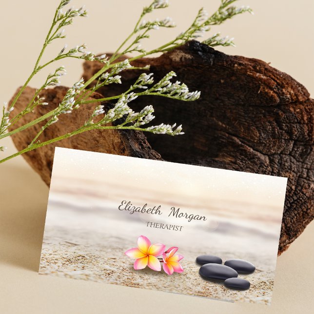 Psychologin Therapeut Zen Stones, Blume Visitenkarte (Von Creator hochgeladen)