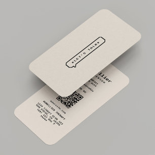 Psychologin Therapeutin Retro Sand Modern Visitenkarte