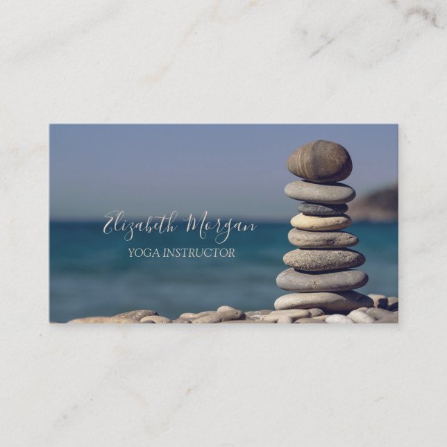 Psychologin Therapist Zen Stones, Yoga Instructor Visitenkarte (Vorderseite)