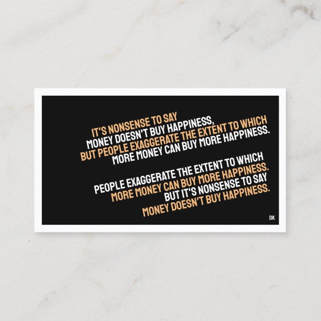 PSYCHOLOGISCHE Minimalistische Visitenkarte (Rückseite)