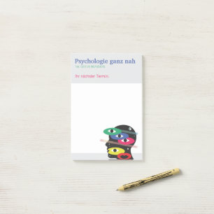 Psychologische Praxis bunte Haftnotizen Post-it Klebezettel