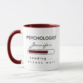 PSYCHOLOGIST [Name] Loading Brown & White Tasse