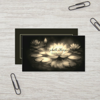 Psychologist Therapist Zen Stones,Gold Lotus Visitenkarte