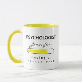 PSYCHOLOGISTIN [Name] Gelb/Weiß Tasse