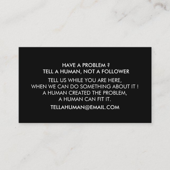 Psychologue carte de visite noir blanc (Devant)