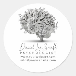 Psychologue / Neurologue Stickers Rond Classique
