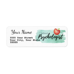 Psychologue scolaire Étiquettes d'adresse de retou